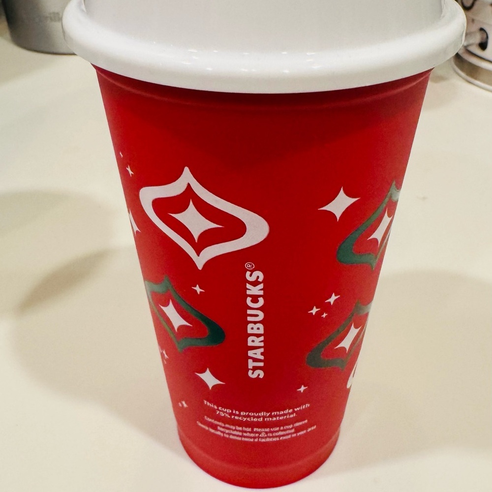 Starbucks Festive Red and White Tumbler - Picture 2 of 2